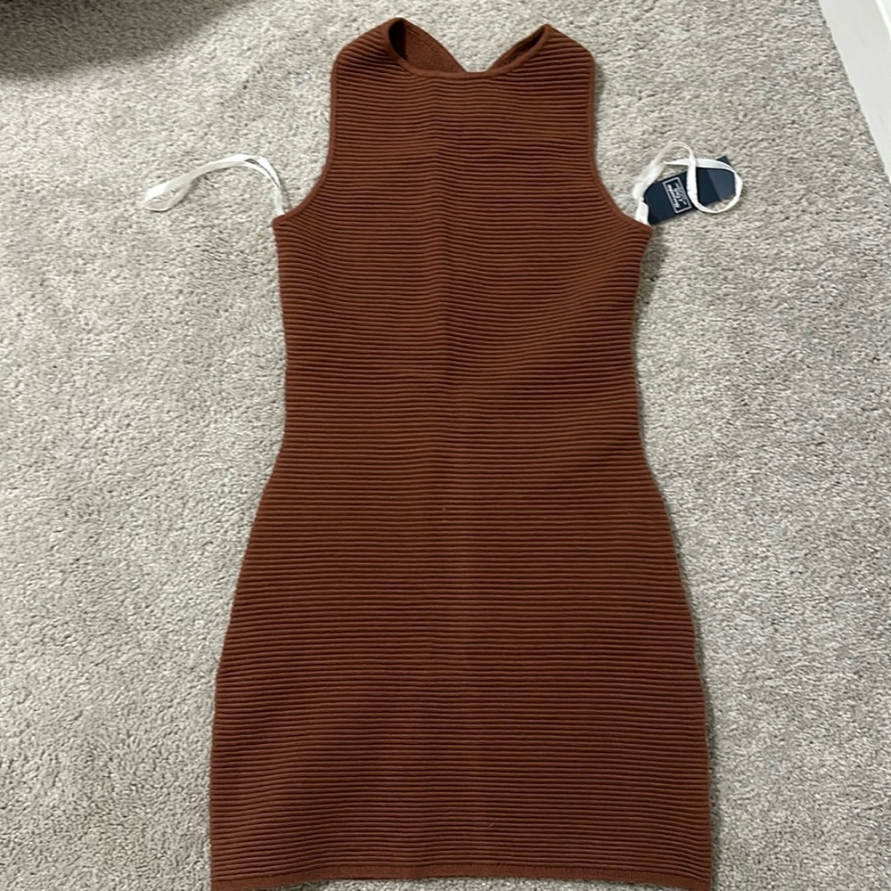 Scuba material cris cross dress
